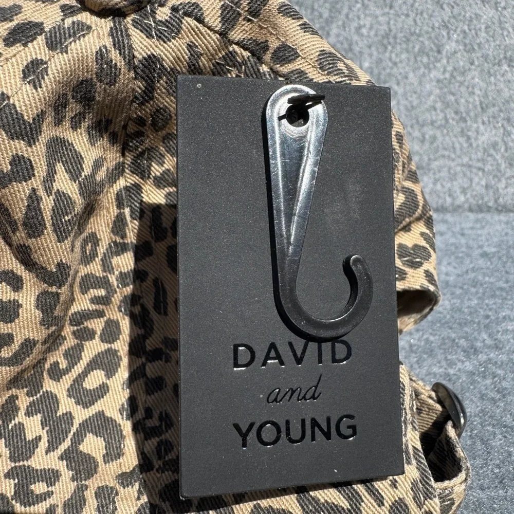 David and Young Womens Embroidered “ Dog Mom “ Leopard Adjustable Baseball Hat